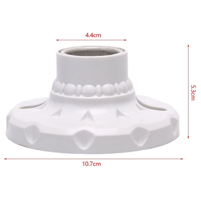 {LUCKID}E27 Ceramics LED Light Bulb Holder Round Socket Base Hanging Lamp Socket Base