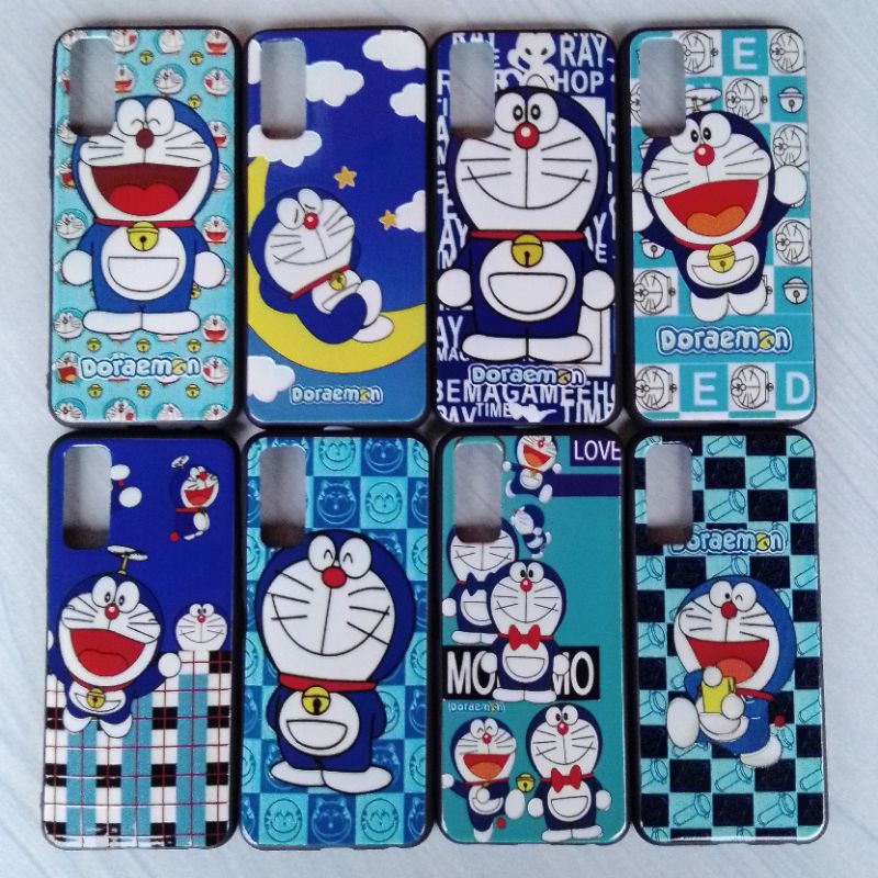 Vivo Y20 Case Softcase Glossy Timbul Karakter Gambar Doraemon
