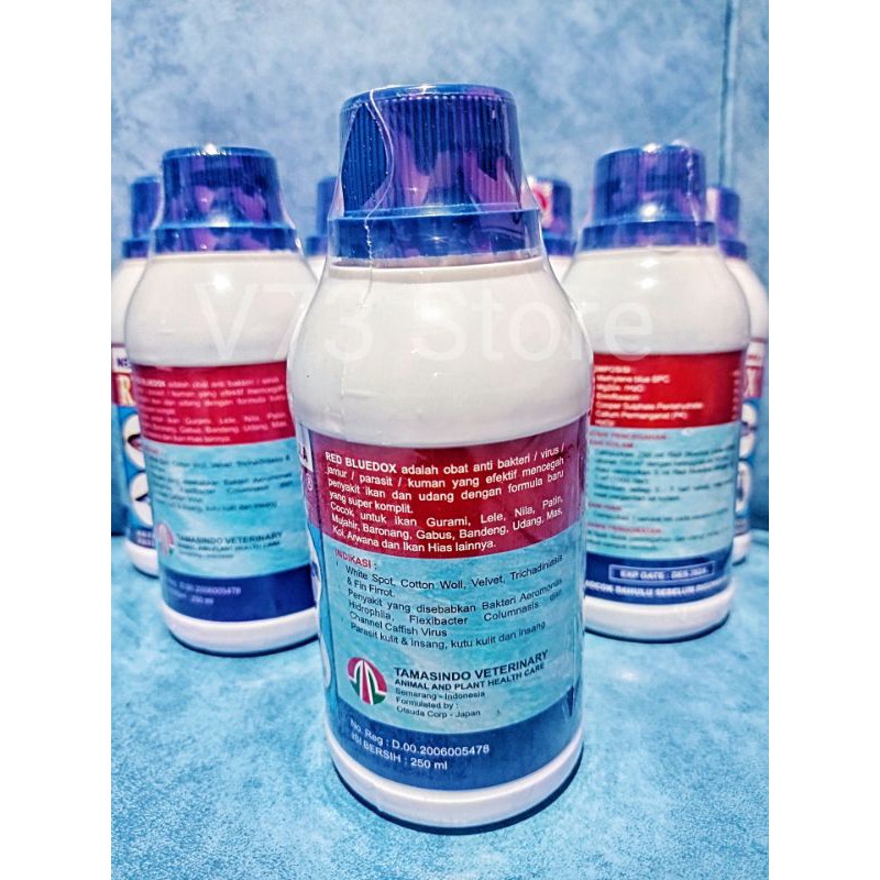 RED BLUEDOX 250ml Obat anti bakteri virus jamur parasit kuman Dan Luka IKAN