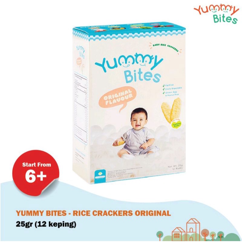 Yummy Bites Rice baby Crackers 25gr 6M+ /Crackers bayi