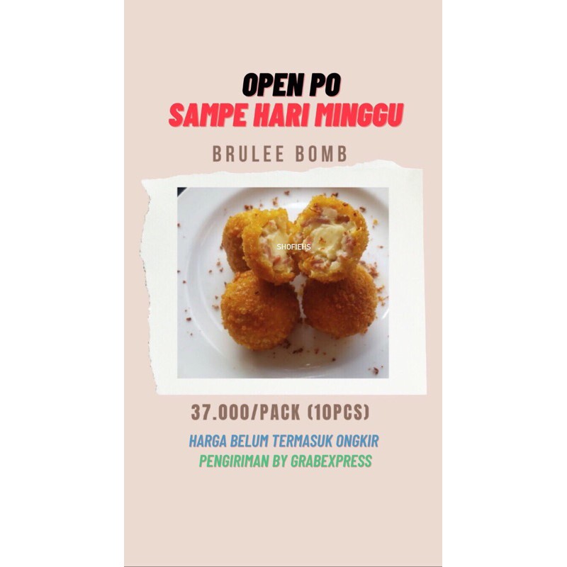 

frozen food brulee bomb