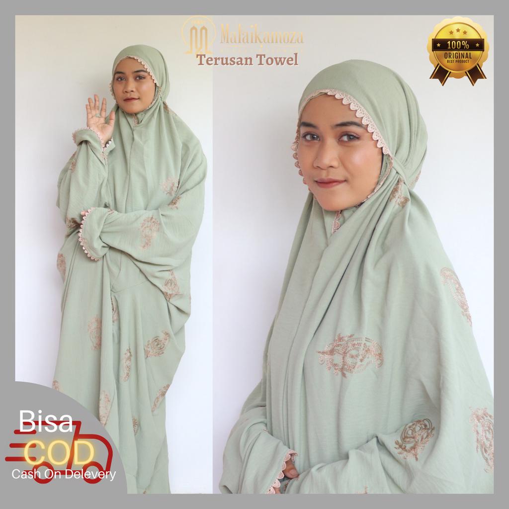 Mukena Terusan Dewasa Airflow Crinkle Dot Mukenah Terusan Jumbo Terbaru Mukenah Travelling Adem Simp
