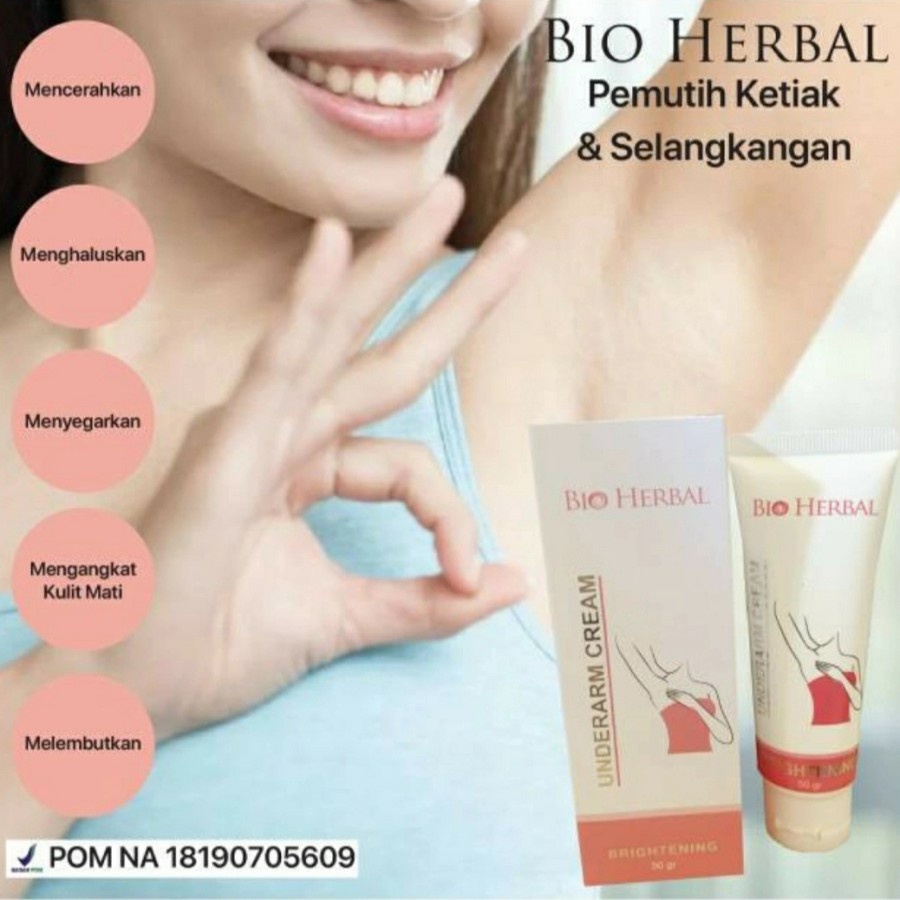 ⭐️ Jendela Kosmetik ⭐️ ( BPOM ) Bioherbal Underarm / Bio Herbal Underarm / Cream Pemutih Ketiak / Underarm Cream / Underarm Whitening / Cream Ketiak / Krim Pemutih Ketiak / Pemutih Ketiak dan Selangkangan BPOM / Pencerah Ketiak