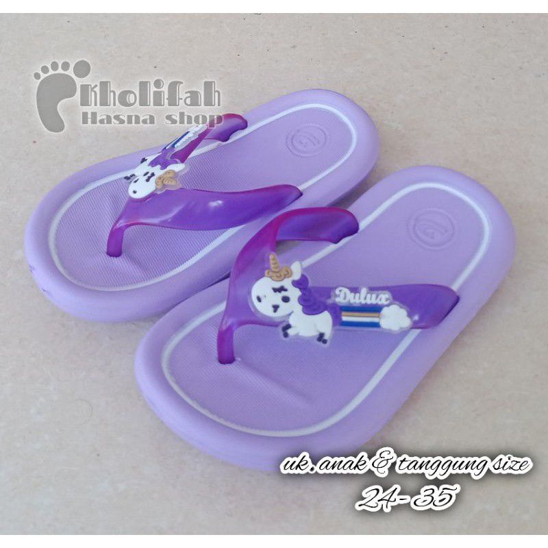 Sandal Jepit Unicorn Anak Perempuan 5-9thn Dulux 311c