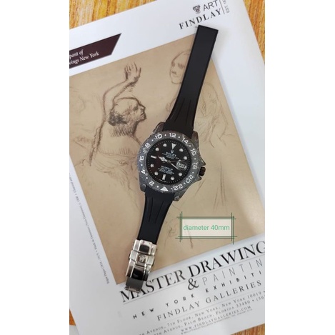Jam Tangan Pria Rolex Super Tanggal Aktif Strap Rubber