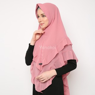 Yanakoi Hijab Jilbab  Khimar Zanetta Warna  Pink  Dusty  