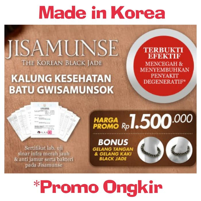 TERLARIS       JISAMUNSE Kalung Kesehatan JM Medical Korea (Gwisamunsok)        stok terbatas