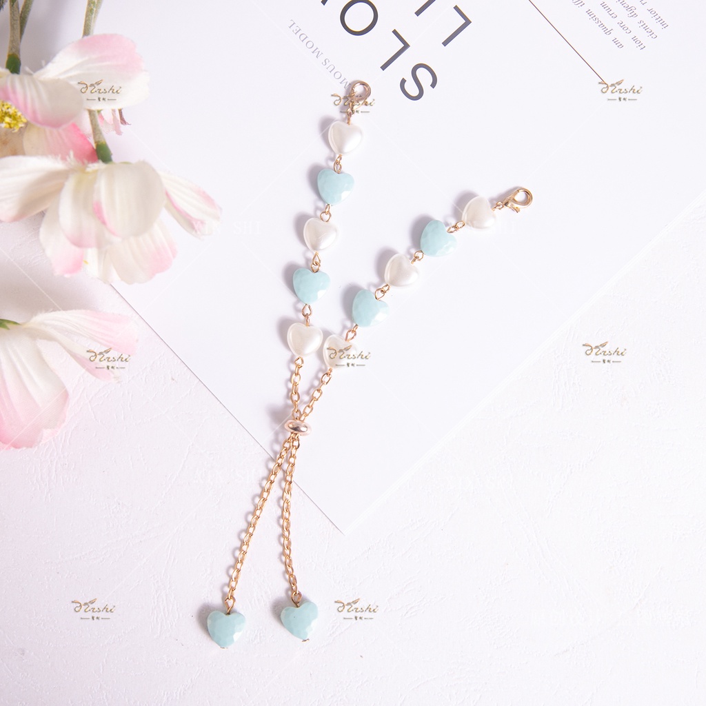 Xinshi131 Rantai Extender Masker Wajah Bentuk Hati Adjustable