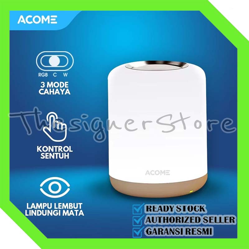 ACOME Smart Lamp Lampu Tidur Multicolor Garansi Resmi 1 tahun ALP03 White