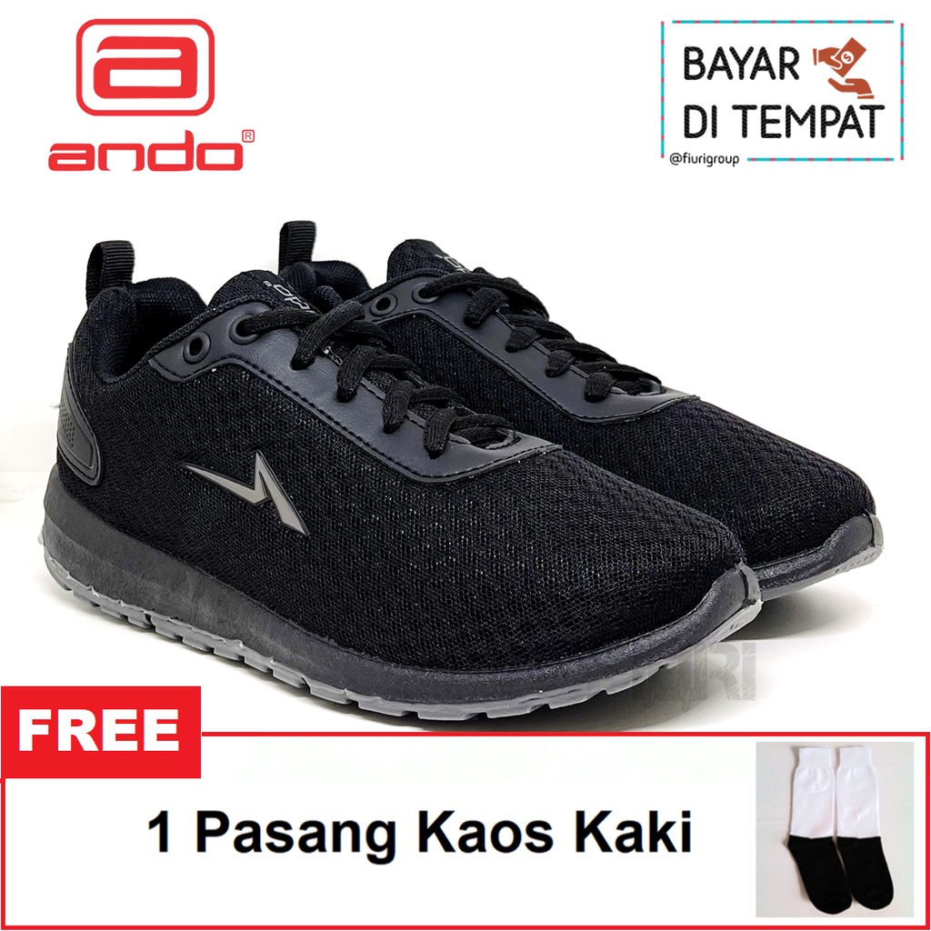 FIURI - ANDO ORIGINAL - ONLIEN 33-40 FULL HITAM - SEPATU SNEAKERS SPORT KANVAS SOL KARET WANITA PRIA - SEPATU KETS TRENDY ANAK PEREMPUAN LAKI-LAKI - SEPATU OLAHRAGA LARI FITNES SENAM KERJA KULIAH SEKOLAH SD SMP SMA BERTALI CEWEK COWOK MURAH PROMO DISKON