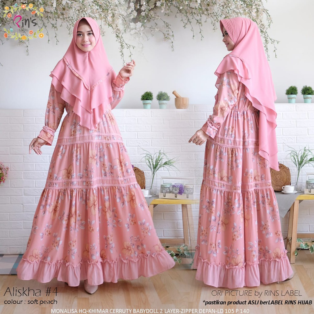 Alishka Gamis Set Syari Monalisa / Khimar Babydoll
