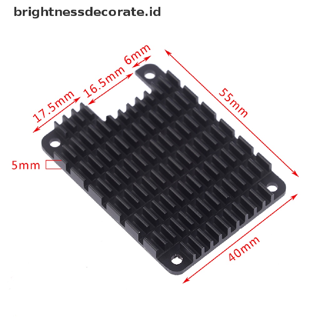 Modul Heatsink Bahan Aluminum Alloy Ukuran 4 Cm4,40X55Mm Untuk Raspberry Pi Compute