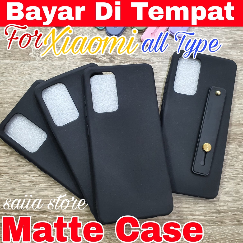 Saiia Store Softcase Silikon Redmi note 8 Redmi note 8 Pro Redmi 9 Redmi 9A Redmi 9c Redmi note 9 Redmi Note 9 Pro Redmi Note 10 Note 10s matte Hitam Softcase