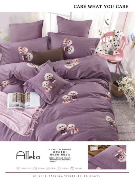 1SARUNG BANTAL+1SARUNG GULING KATUN JEPANG. PILLOW &amp; BOLSTER CASE FULL COTTON