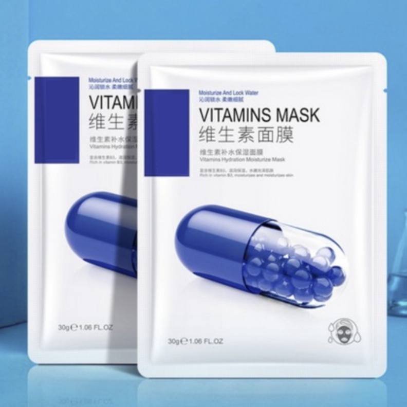 Vitamin Ice Cream Mask Vit C Masker Wajah Vitamin Capsule Pil Vitamins BQ003