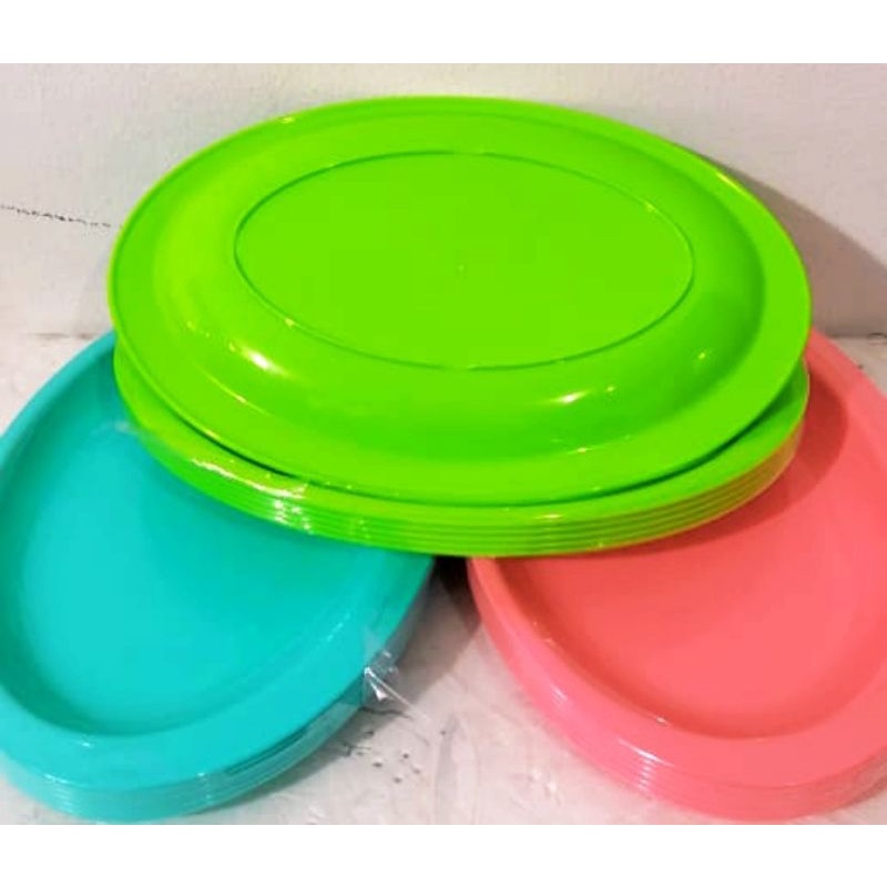 piring oval plastik 12 dan 15 inch