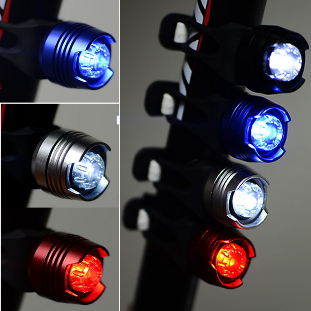 Zzz LED Cycling Bike Front Rear Tail Helm Flash Light Lampu Peringatan Keselamatan