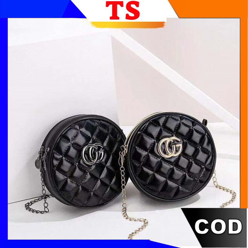TS - T420 TAS SELEMPANG GG BULAT WANITA / SLING BAG / TAS CEWEK / TAS FASHION / TAS IMPORT BATAM
