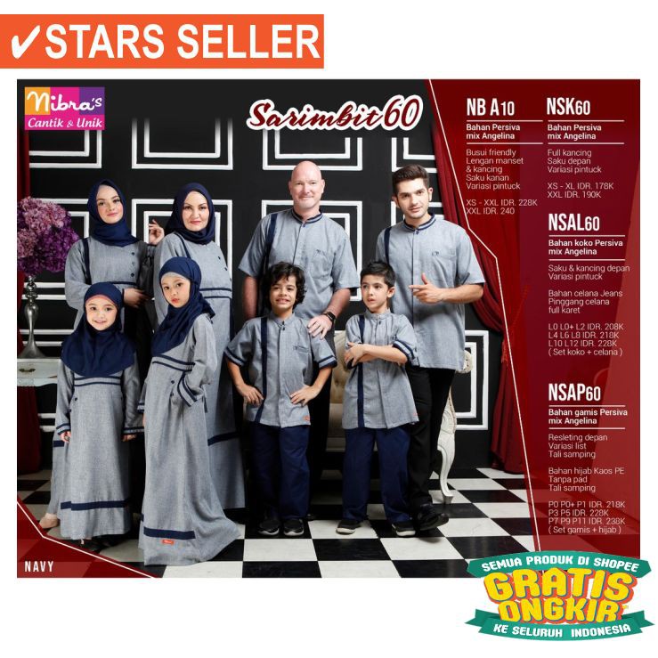 SEMARANG SOLO JOGJA YOGYAKARTA TANGERANG BALI KALIMANTAN / NSAL 60 NAVY / KOKO NIBRAS ANAK MUSLIM