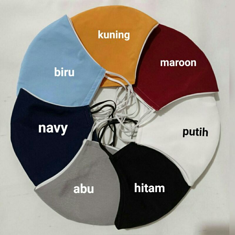 CODMASKER KAIN POLOS 3PLY/MASKER DEWASA UNISEX CEWEK COWOK