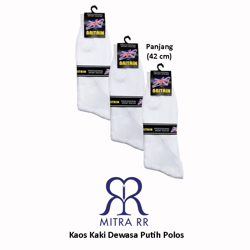 Kaos Kaki Putih Panjang 42cm