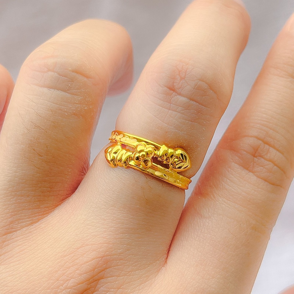 cincin anak dan dewasa emas asli kadar 700 70% 16k setengah gram gr g model selisih daun bunga love kilat ringan 10 11 12 13 14 15 16 17 18 lilit ular