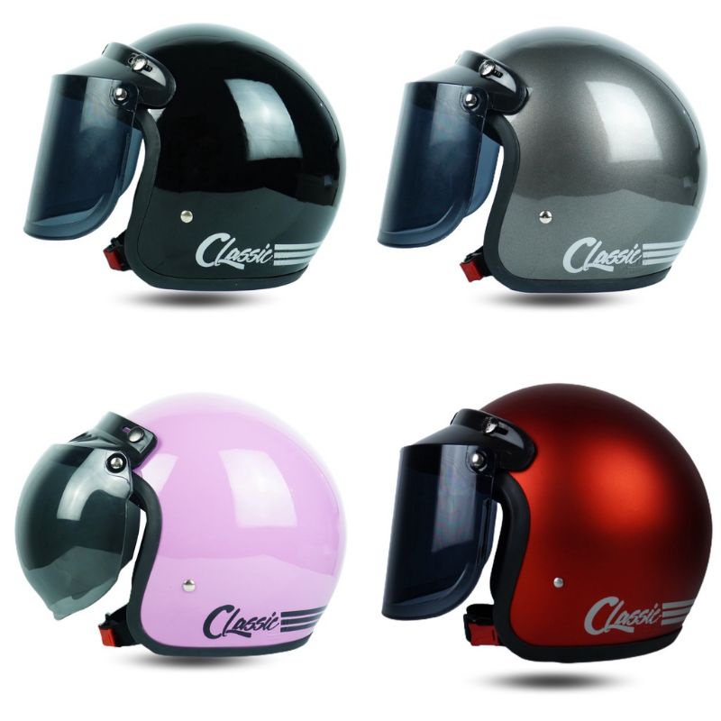 Helm Bogo Classic Dewasa Kaca Datar SNI