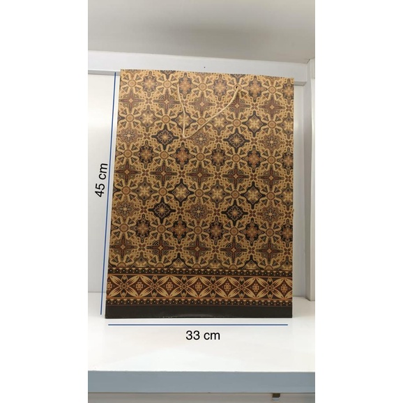 

10pcs PAPERBAG KRAFT BATIK JUMBO 33X13X45 CM TALI