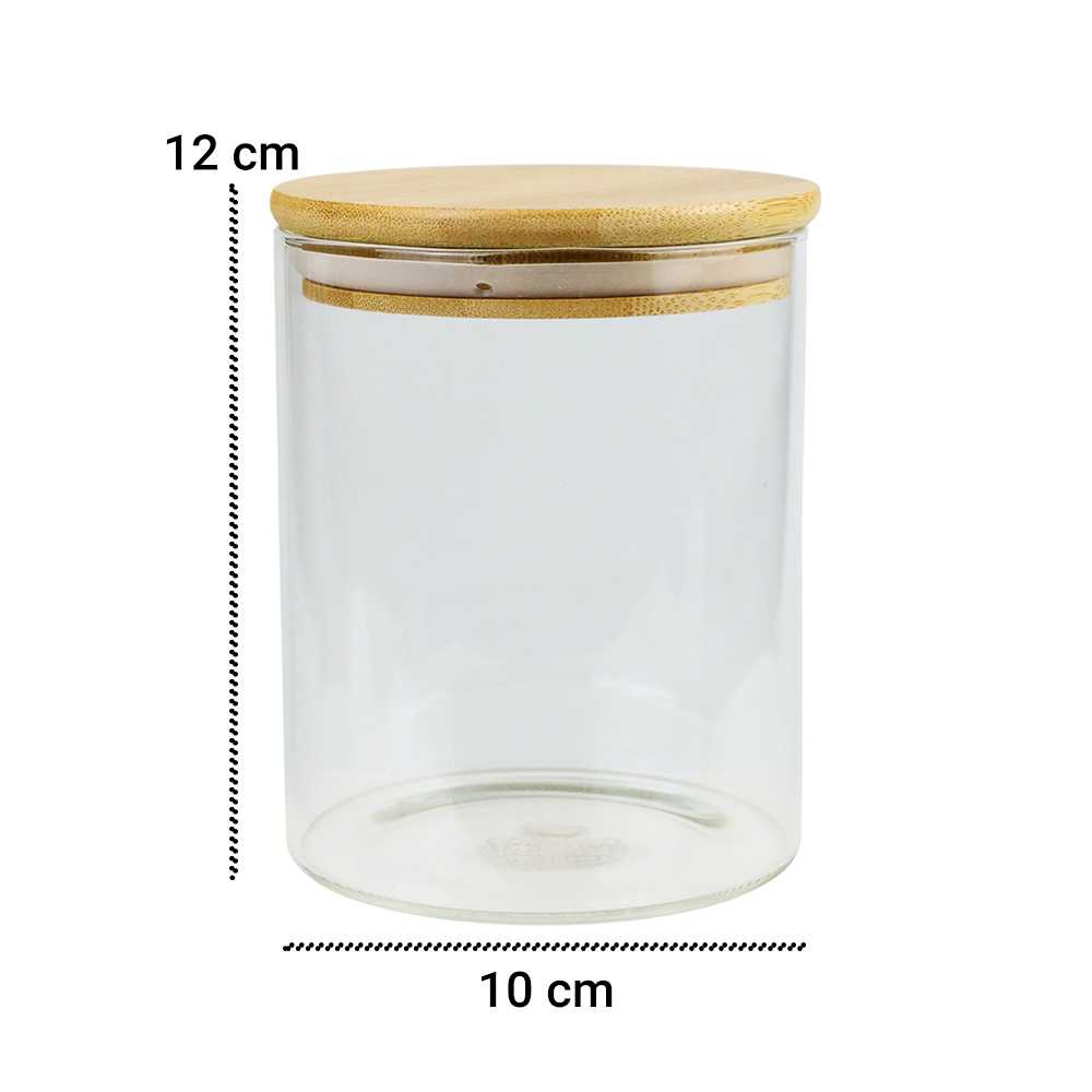 Toples Kaca Penyimpanan Makanan Borosilicate Glass Storage Jar 750ml - GH1270 - 7RHZWZTP Transparent