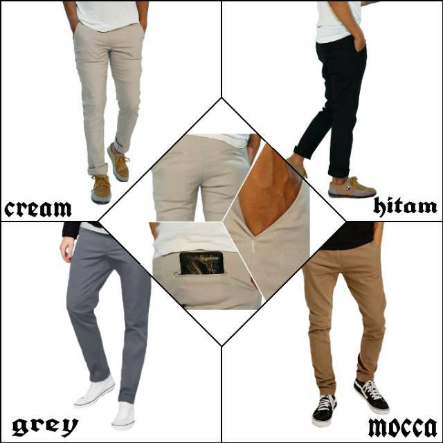 Celana Formal Panjang Pria Marco - Slimfit - Bahan Twist - Hitam -