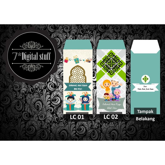

Amplop angpao lebaran / idul fitri cute custom nama