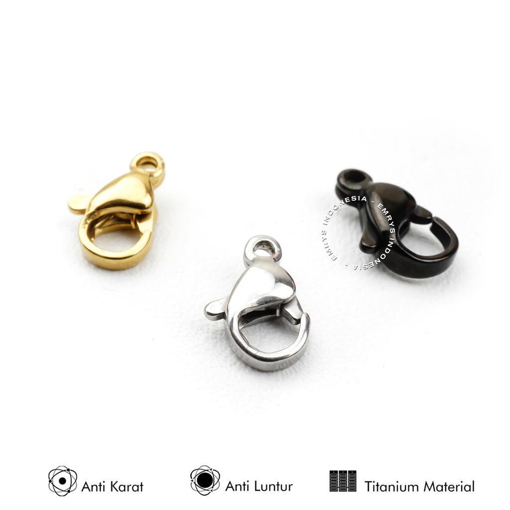Emrys Lobster Clasp Capit Lobster Titanium Capit Strap Masker Pengait Kalung EMRYS INDONESIA