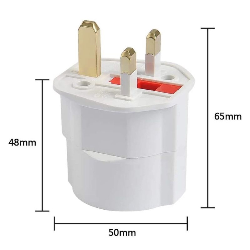 konverter over steker kaki 2 ke 3 / converter EU to UK / over steker 3 kaki ke 2 kaki / Adaptor colokan / adapter fuse 13A