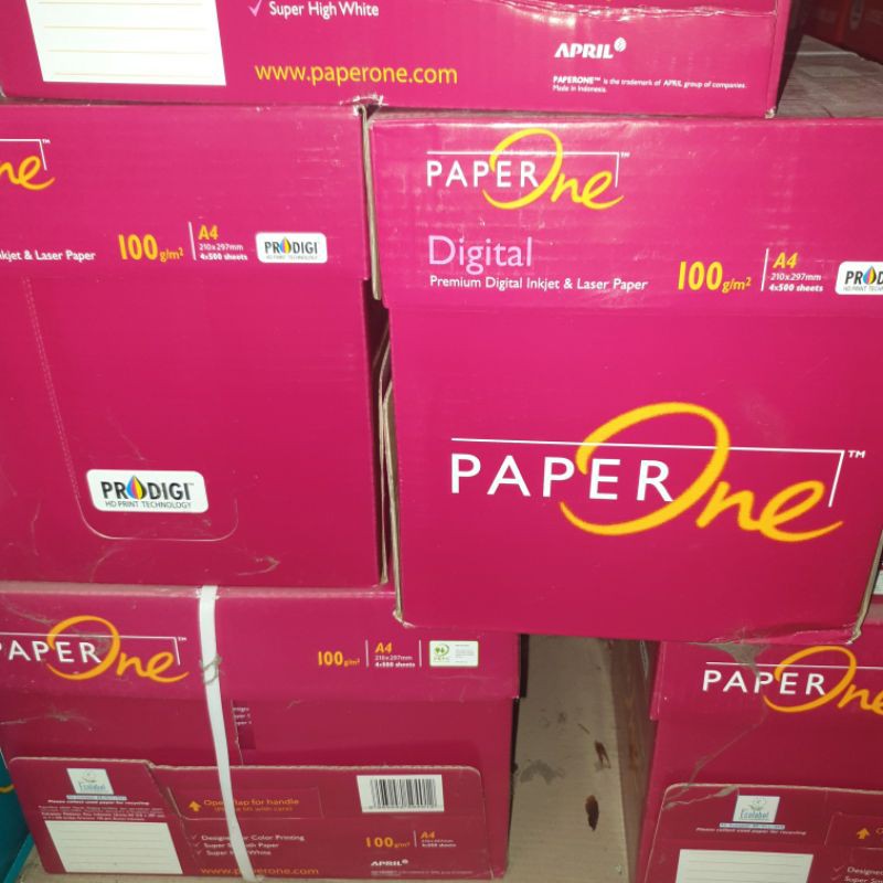 

Kertas Hvs Paper One A4 100 grm Paperone 1 dus khusus gojek / gosend