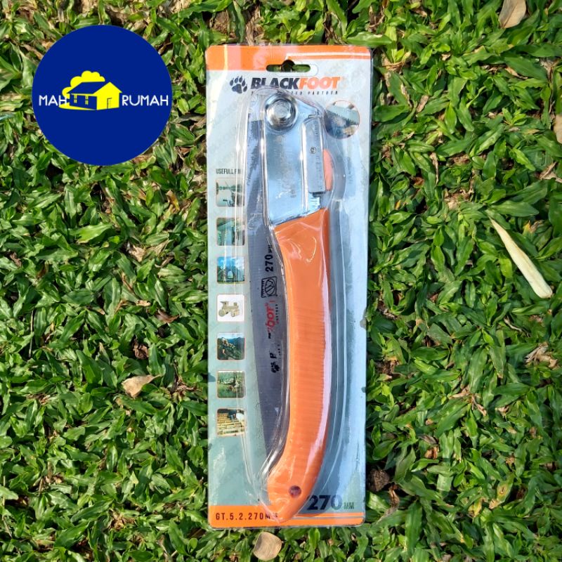 FOLDING SAW Gergaji Lipat Graji Kayu Tangan Pohon Dahan Ranting - BLACKFOOT 27 cm 270mm 11&quot; 11inch