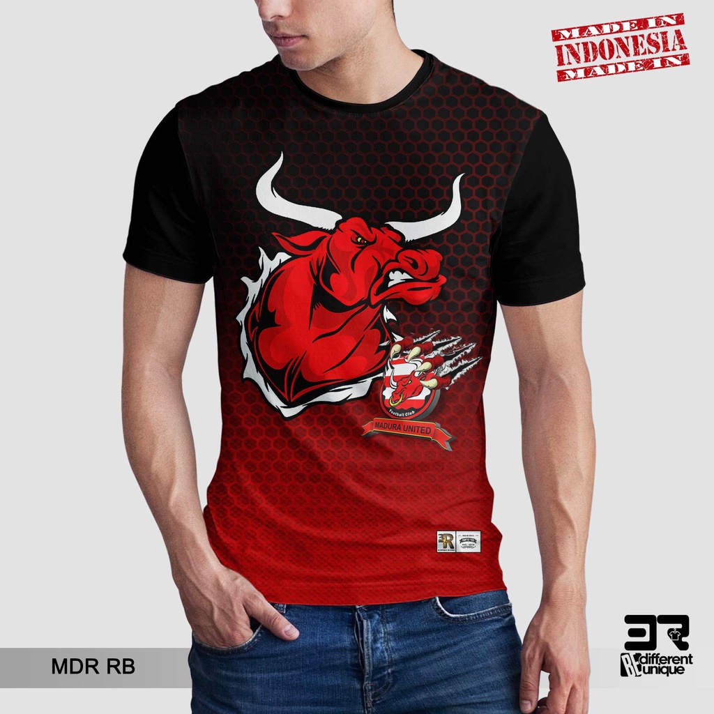 [ COD ] KAOS PRINTING GAMBAR TEAM SEPAKBOLA MADURA UNITED RB - BAJU SEPAK BOLA INDONESIA DISTRO ORIG