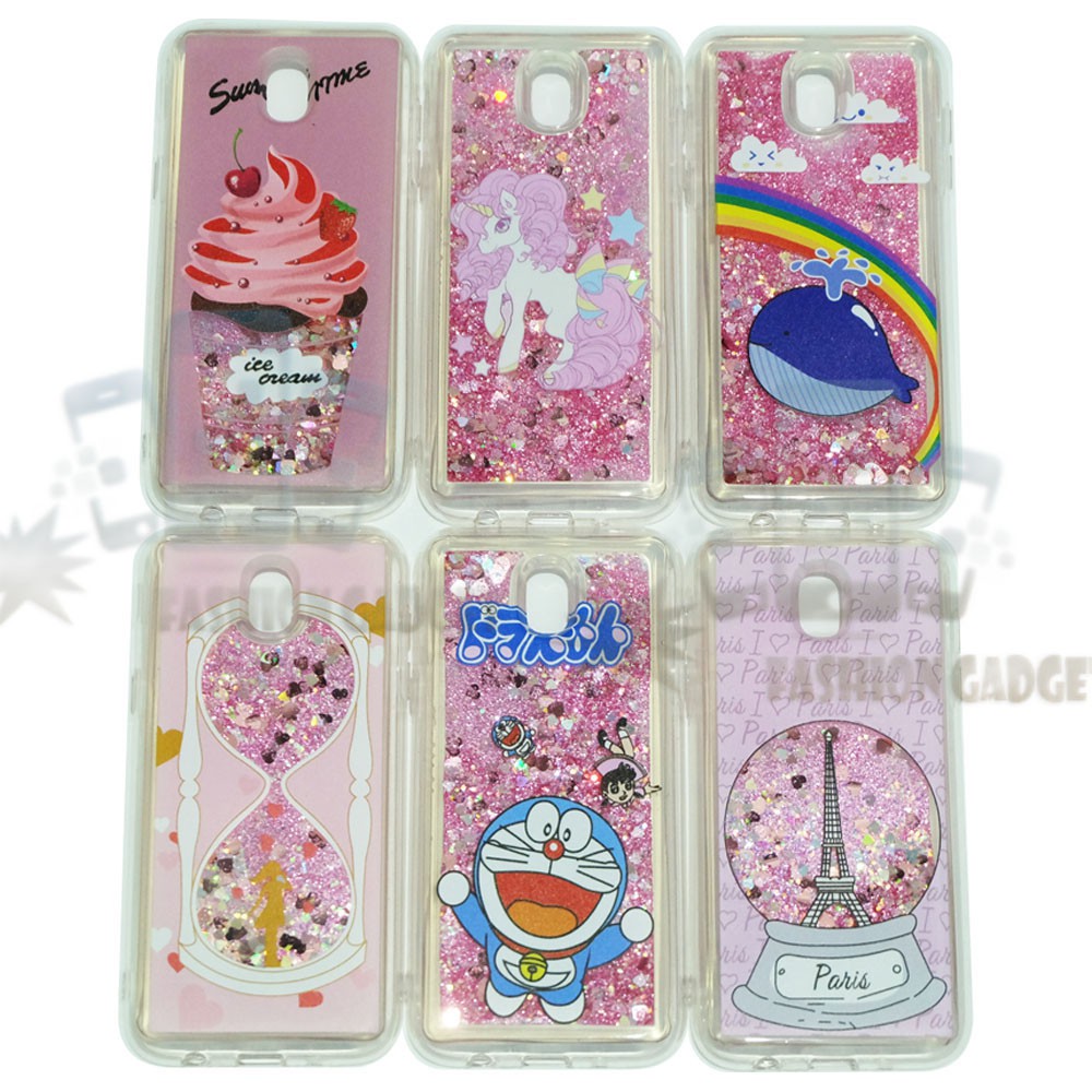 Silikon Samsung Galaxy J7 J700 J7 Core / Case / Casing Water Glitter Gambar Lucu / Silicone Samsung