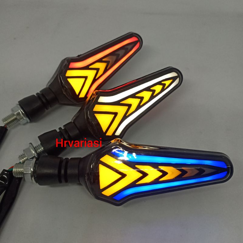 lampu sen motor led Runing sen moge variasi 2in1 Sen.Adv.Byson.megapro.Vixion.Dll