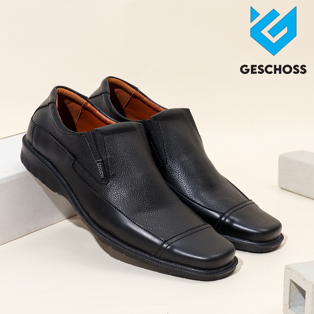 GESCHOSS Sepatu Pantofel Pria | Sepatu Kantor Formal | Sepatu Kantor Pria | Sepatu Kerja Formal | Sepatu Kantor Murah | Oxford