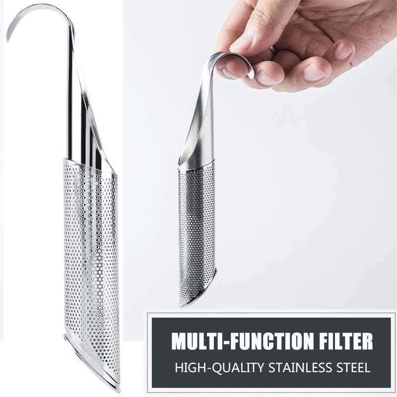 Tongkat Saringan Teh Bahan Stainless Steel Dapat Digunakan Kembali