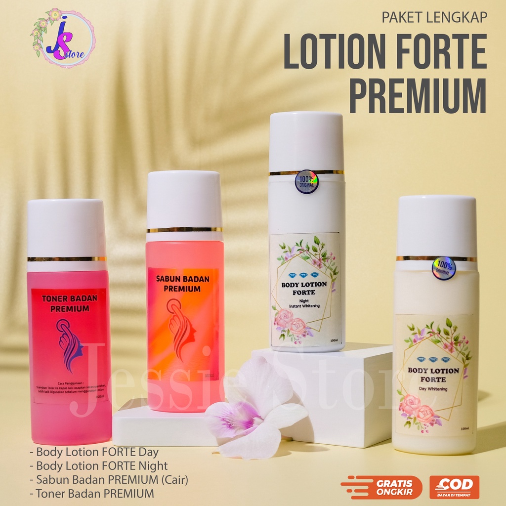 ORIGINAL PAKET PREMIUM HB FORTE PEMUTIH BADAN DOSIS TINGGI/BODY LOTION DOSTING INSTAN WHITENING