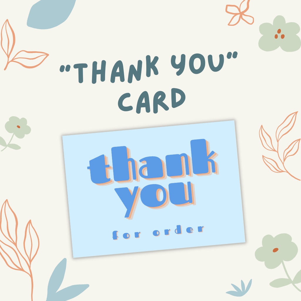 

TY-02 THANK YOU CARD MURAH DAN AESTHETIC, UNTUK ONLINE SHOP/SELLER, OPEN RESELLER