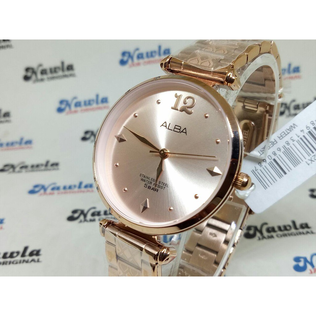 Alba Ladies AH8552X1 Quartz Rose Gold - Jam Tangan Wanita AH8552