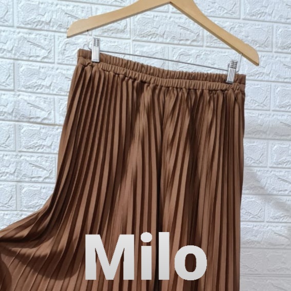 Kulot plisket / Kulot plisket premium / Highwaist Kulot Plisket / Kulot plisket premium jumbo m fit to xxl-Milo