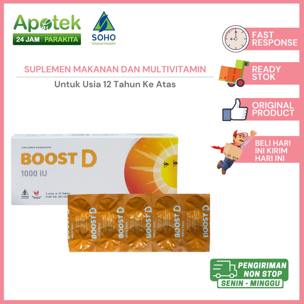 Boost D 1000 IU / Vitamin D1000 / Vitamin Dan Suplemen Makanan