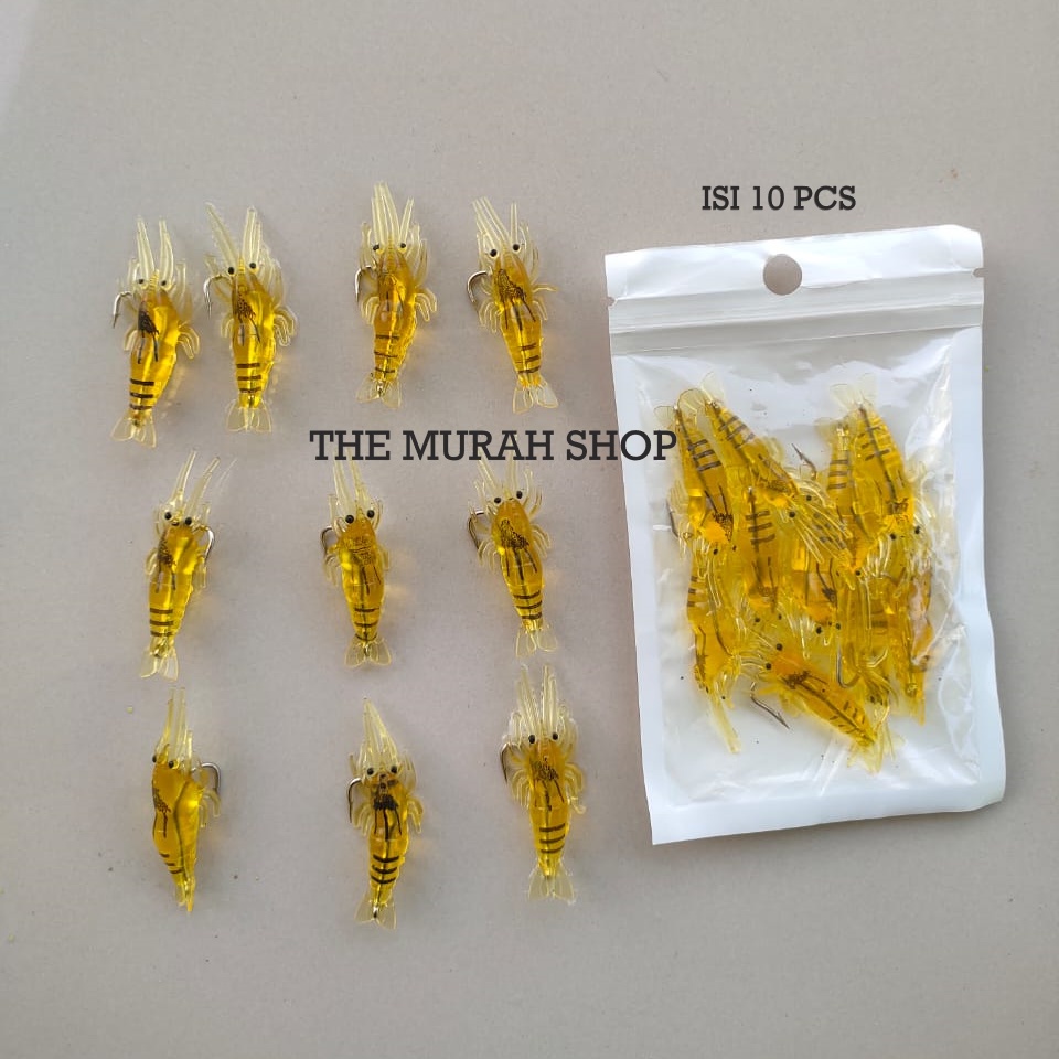 BAYAR DITEMPAT UMPAN UDANG TIRUAN 10 PCS/UMPAN UDANG UKURAN KECIL/UMPAN UDANG TERMURAH/UMPAN UDANG U