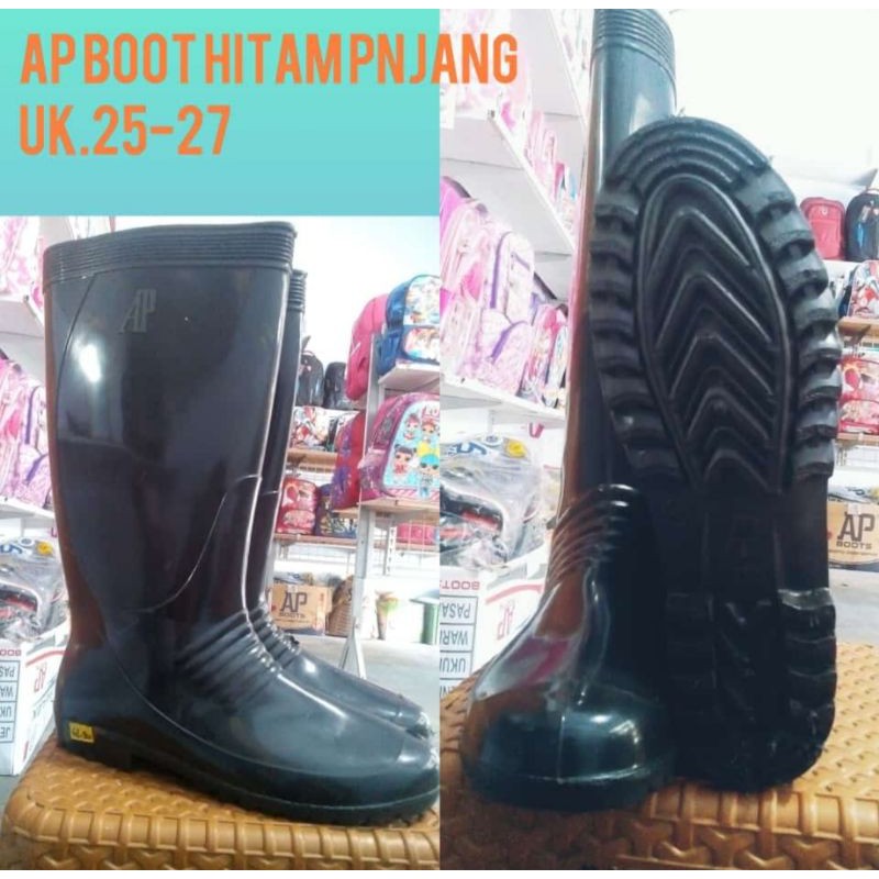 Sepatu AP Boots Hitam Panjang Sepatu AP Black 2 Sepatu Savety Sepatu Karet Sepatu Boot