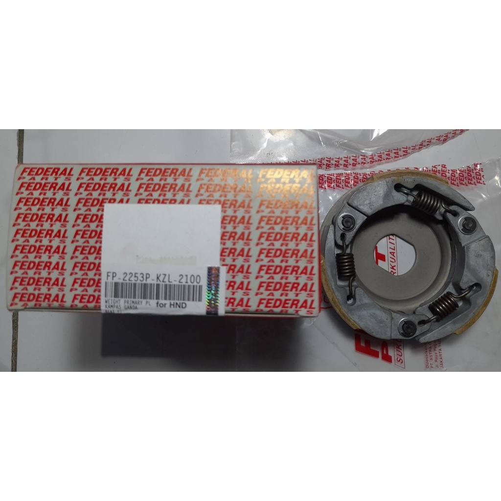 Kampas Kopling Ganda + Plat Weight Set Clutch Assy Federal Beat Fi FP 2235P KZL 2100