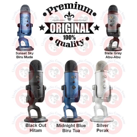 ORIGINAL BLUEYETI Blue YETI Usb MIC Microphone PREMIUM Streamer