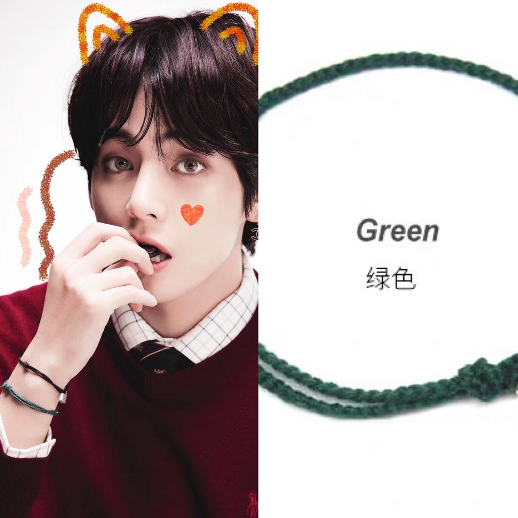 2021tali Tangan KPOP BTS Warna-Warni Fashion Gelang Couple Pasangan Bagus Jungkook V Tae Hyung
